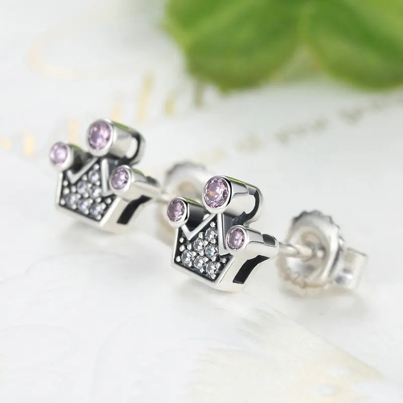 Симпатичные серьги-гвоздики из стерлингового серебра 925 пробы для девочек