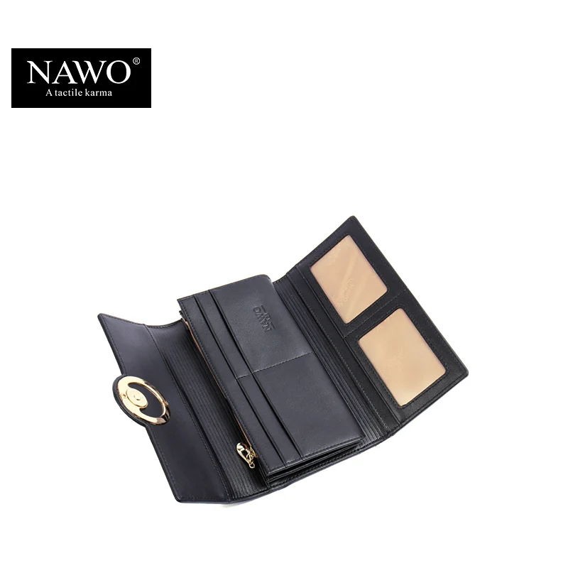 Nawo 2016 новый урожай бренд бумажник женщины люксовый кожаный кошелек кредитная