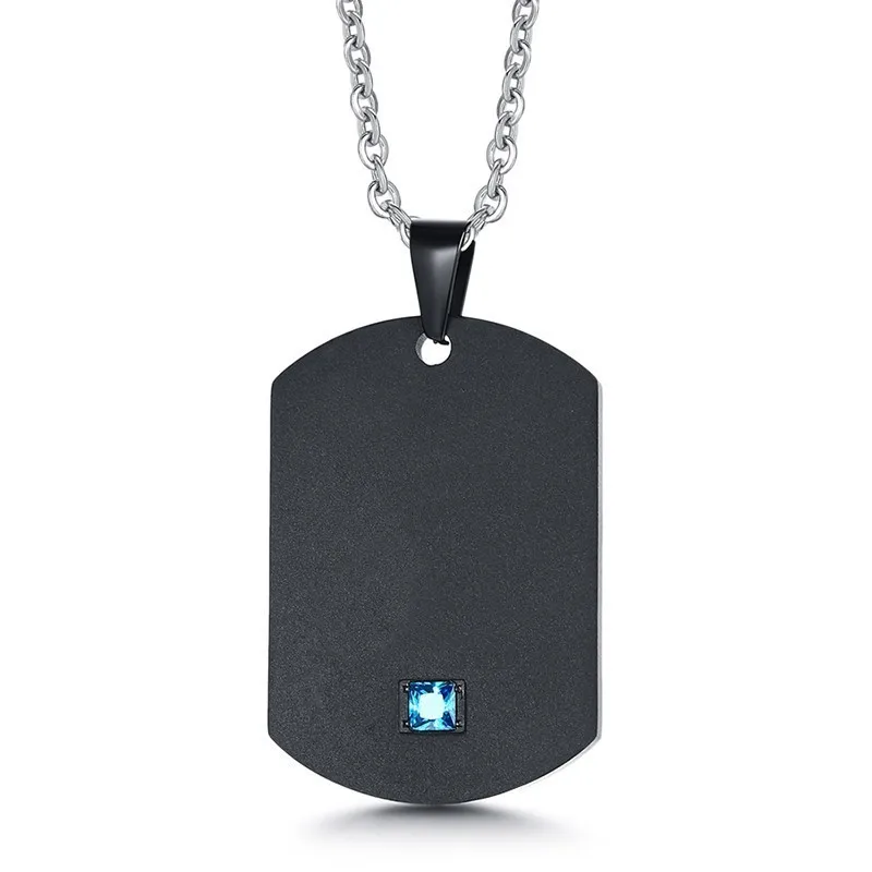 MB-1 Пользовательские Dogtag Пары Ожерелье Набор из нержавеющей стали его королева и ее король CZ камень кулон персонализированные ювелирные изделия - Окраска металла: MB-1