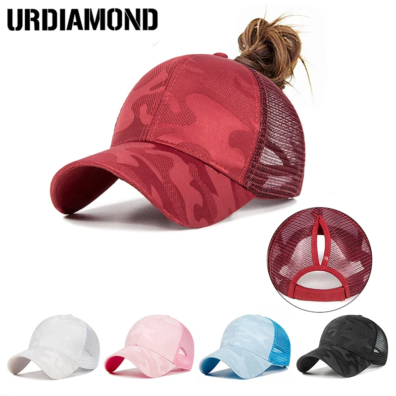 Женская Бейсболка в стиле хип хоп URDIAMOND повседневная Регулируемая сетчатая Кепка