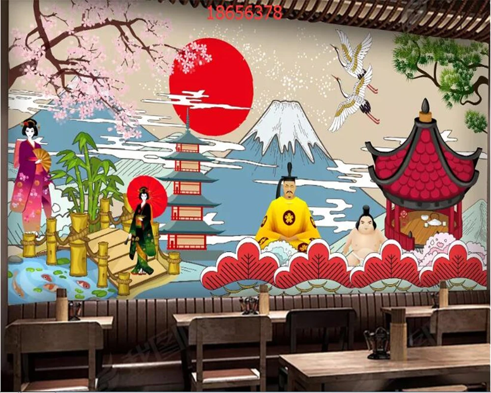 Кимоно beibehang с рисунком в японском стиле укийое пользовательский размер Дамская