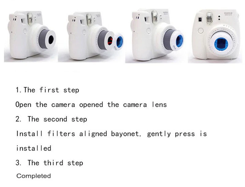 10 шт./лот 4/6 в 1 цветной фильтр крупным планом для Fujifilm Instax Mini 7S 7 8 8+ 9 Kitty мгновенная пленка объектив камеры цветное зеркало фильтра