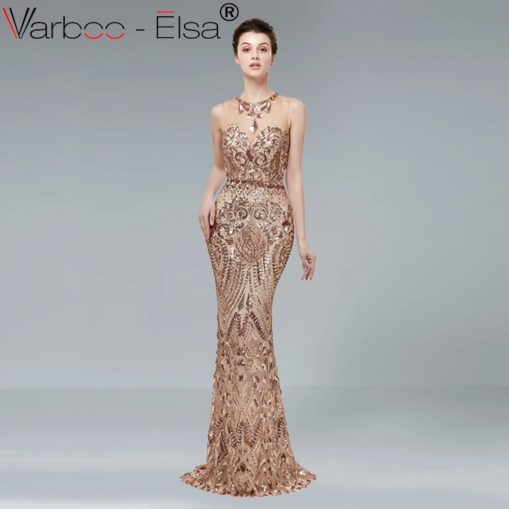 VARBOO_ELSA 2018 Новое Элегантное роскошное вечернее платье с пайетками сексуальное