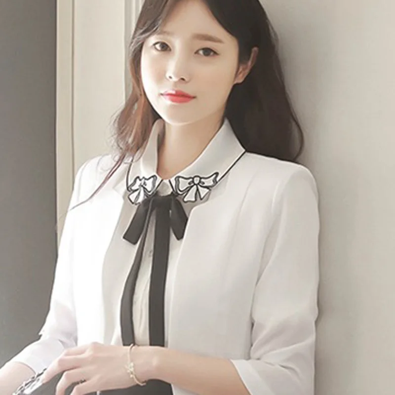 Вышитый черный пояс Бант ожерелье жилет блузка рубашка Съемная Модная свитер с