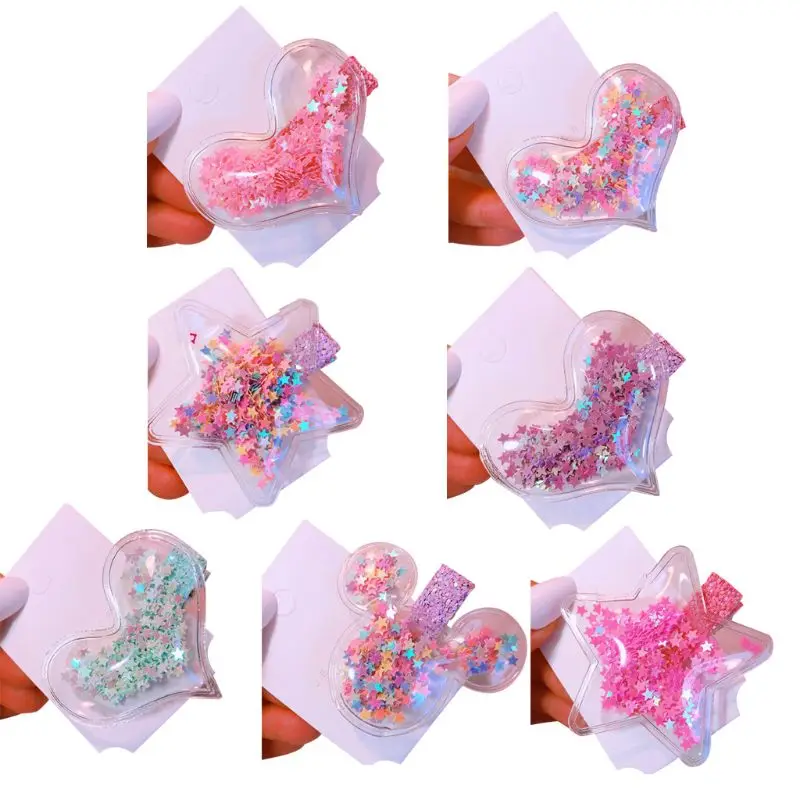 Корейские милые блестящие зыбучие пески Блестки для волос заколки блестки