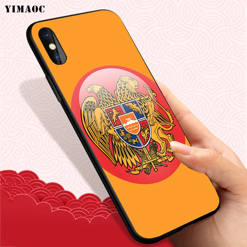 YIMAOC Armenia Flag coat of arms Soft Case for iPhone XS Max XR X 7 8 6 6S Plus 5 5S SE |