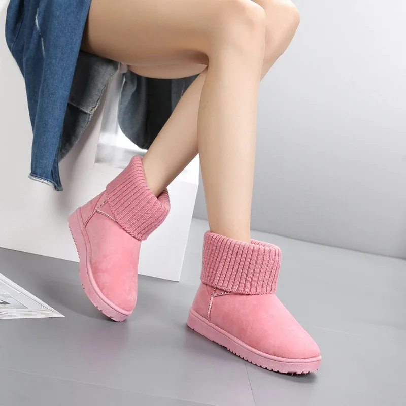 2017 новый зимний снег теплый розовый короткий ствол женщин с кашемир шерсть