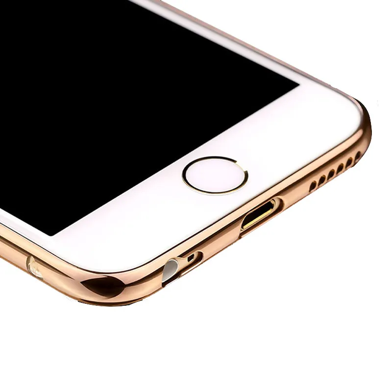 For iphone XS Rose Gold Soft Silicone on MAX Plating Transparent On XR 8Plus 6S 7 Case Fundas Capa |