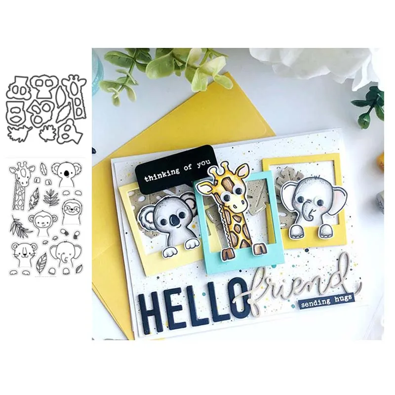 Животные металлические штампы трафарет для DIY Скрапбукинг Фотоальбом