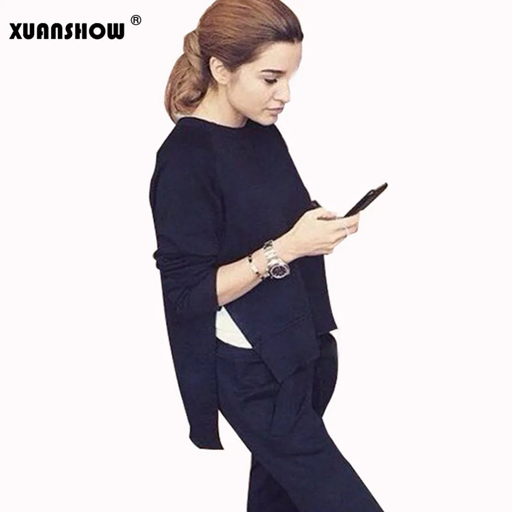 XUANSHOW 2020 весенне-осенне-зимний женский спортивный костюм комплект из 2 предметов