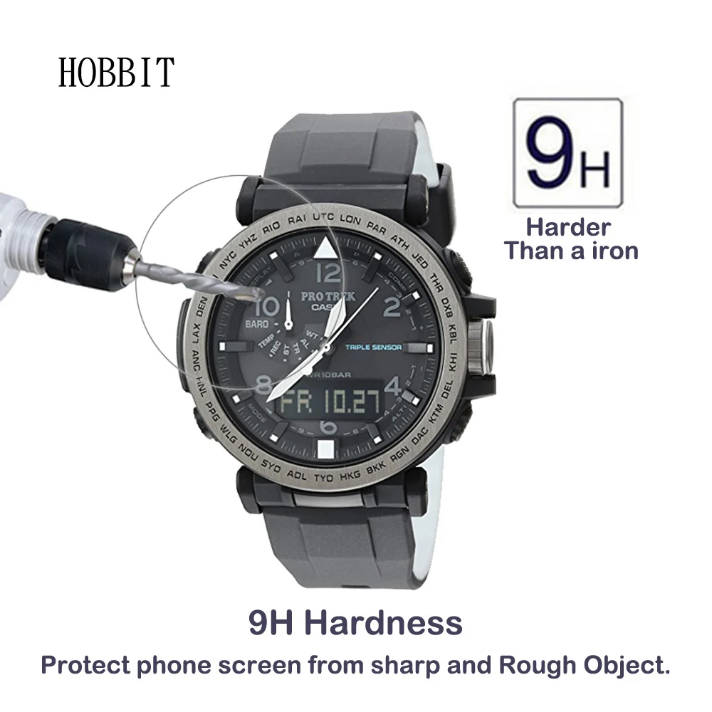 2 упаковки для Casio PRG 650 / 260 500 600 0 3 мм 2.5D 9H прозрачное закаленное стекло Защита