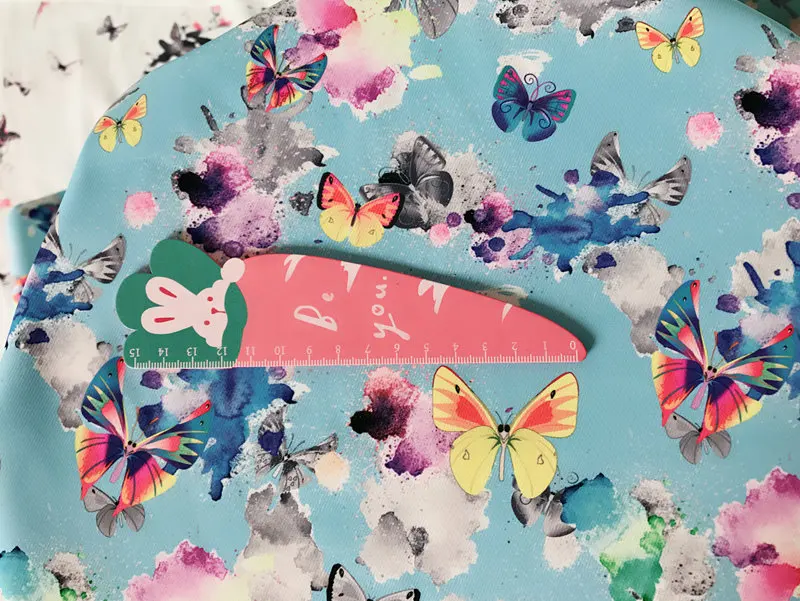 Printing cloth 140cm x45cmButterfly Printed Fabric for DIY Sewing Patchwork decoration Cushions Sheet And Quilting Cra | Дом и сад