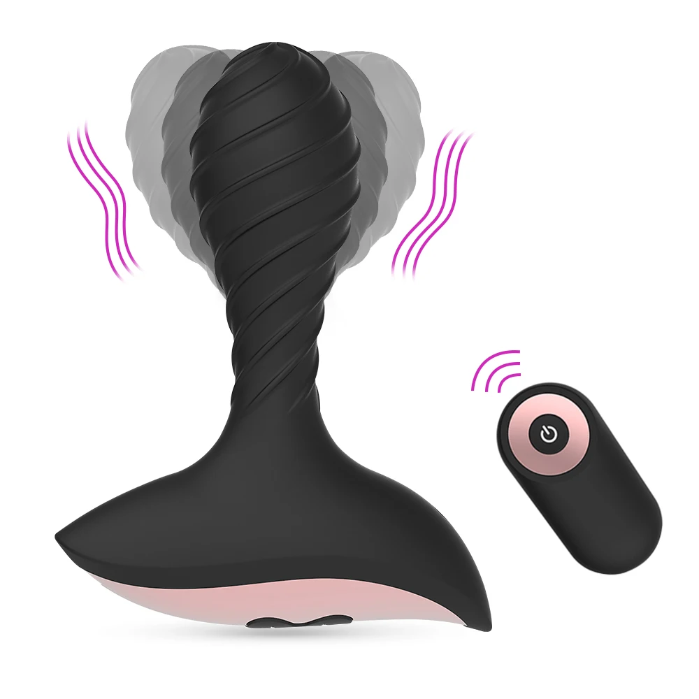 10 скоростной спиральный Анальный вибратор анальная пробка с дистанционным