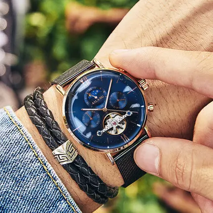 SSS качественные мужские часы tourbillon минималистичные автоматические часы новейший дизайн швейцарское снаряжение Наручные часы дизельные механические часы для мужчин - Цвет: 11