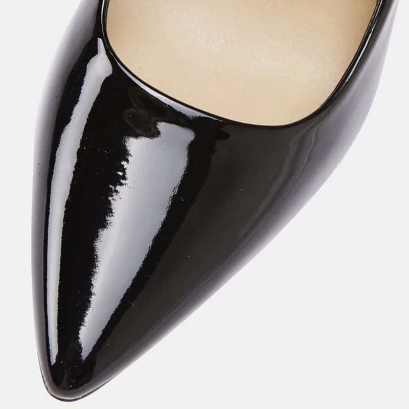 Черные туфли-лодочки из мягкого искусственного материала с бантом-бабочкой