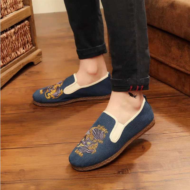 Hand-woven new cotton and linen men casual shoes Non-slip espadrilles with breathable beef tendon sole ethnic wind | Обувь
