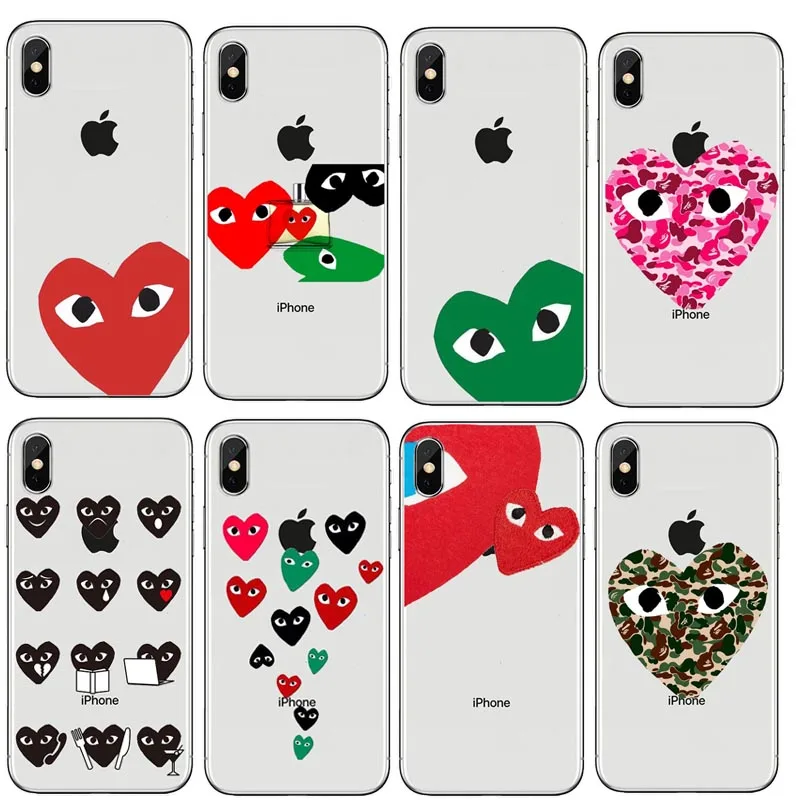 Мягкие силиконовые ТПУ чехлы Play Heart для iPhone X 8 7 6 6S Plus 5S 5C SE XS Max|Чехлы-накладки| |