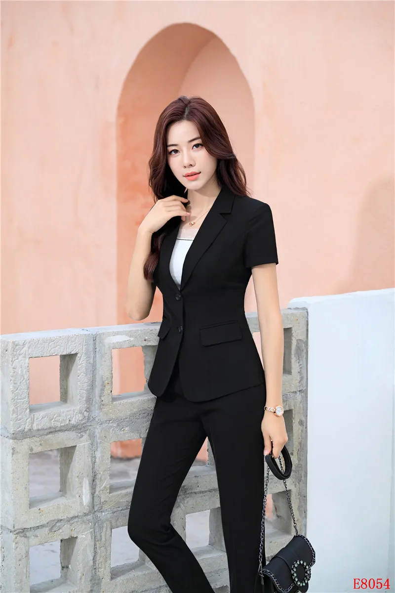 Официальный Черный Блейзер женские деловые костюмы женская одежда для работы в