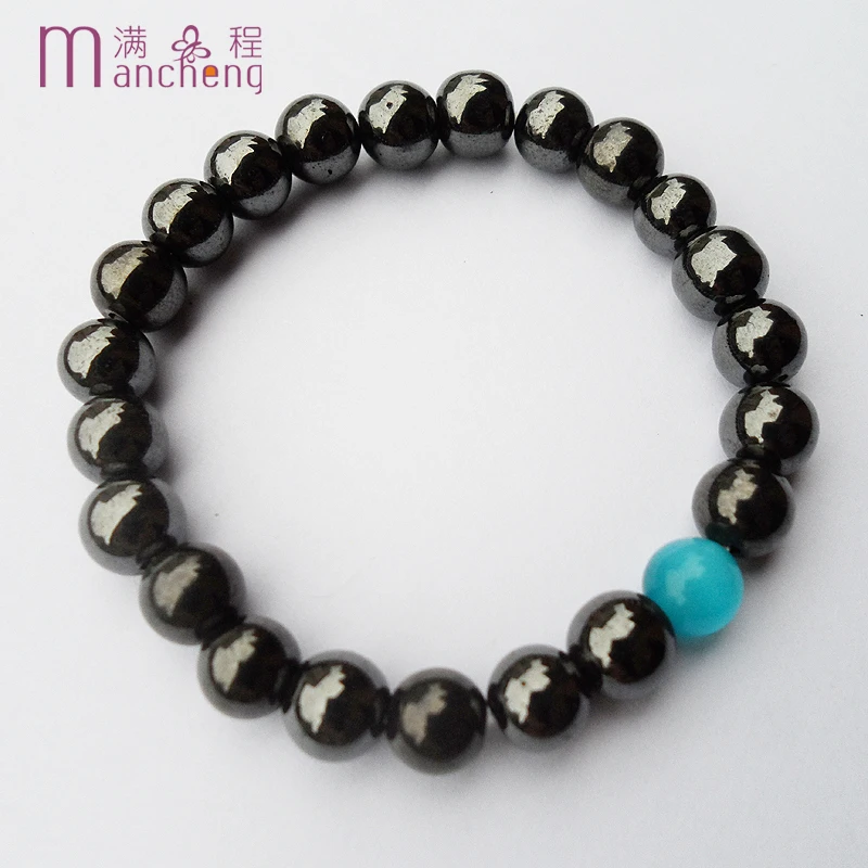 Женский браслет из гематита 7 дюймов 8 мм | Украшения и аксессуары