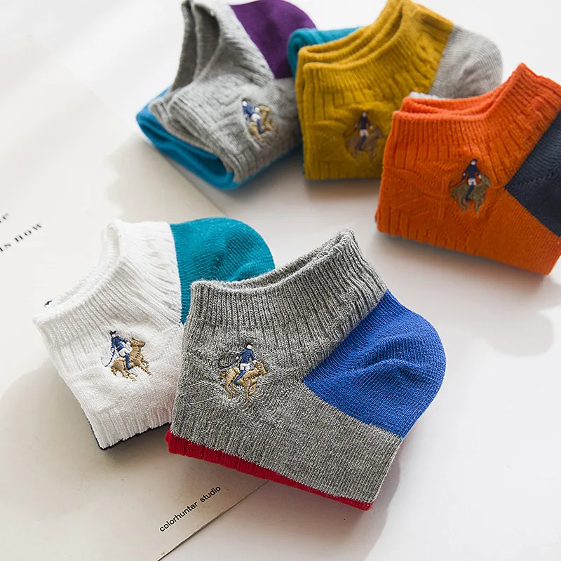 Носки PIER POLO мужские короткие модные повседневные дышащие хлопковые с двойной