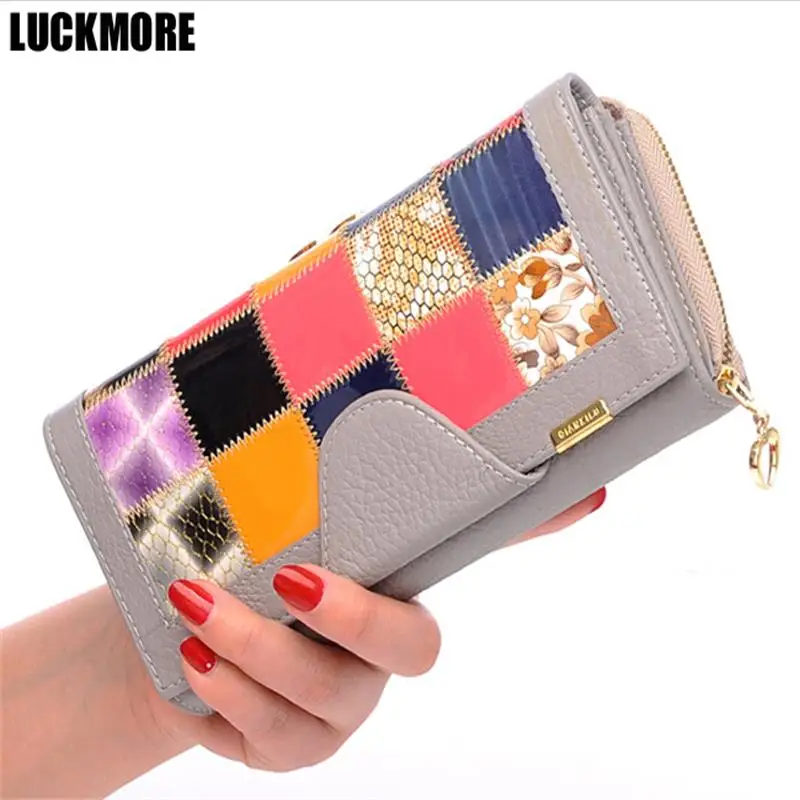 LUCKMORE Роскошные женские кошельки из лакированной кожи высокого качества дизайнерский брендовый кошелек Дамский модный клатч повседневные женские кошельки вечерние