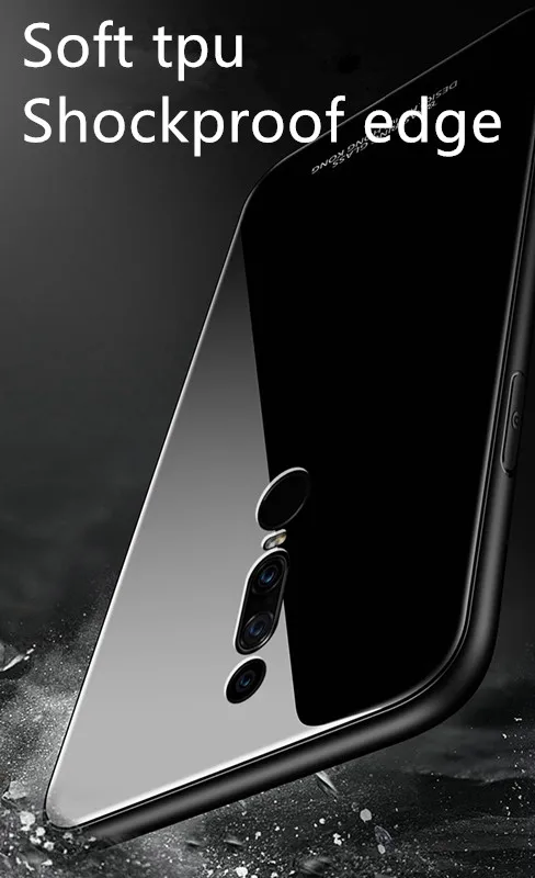 Стеклянный чехол для Huawei Mate RS роскошная силиконовая рамка + стеклянная задняя
