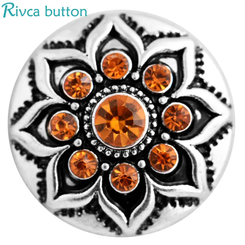 Браслеты Rivca с кнопками застежками для женщин 4 цвета античное посеребрение 18 мм