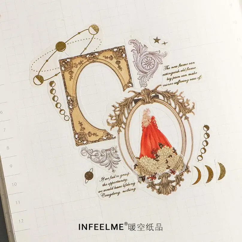 40 шт./пакет европейская ретро рамка линия декоративный планировщик