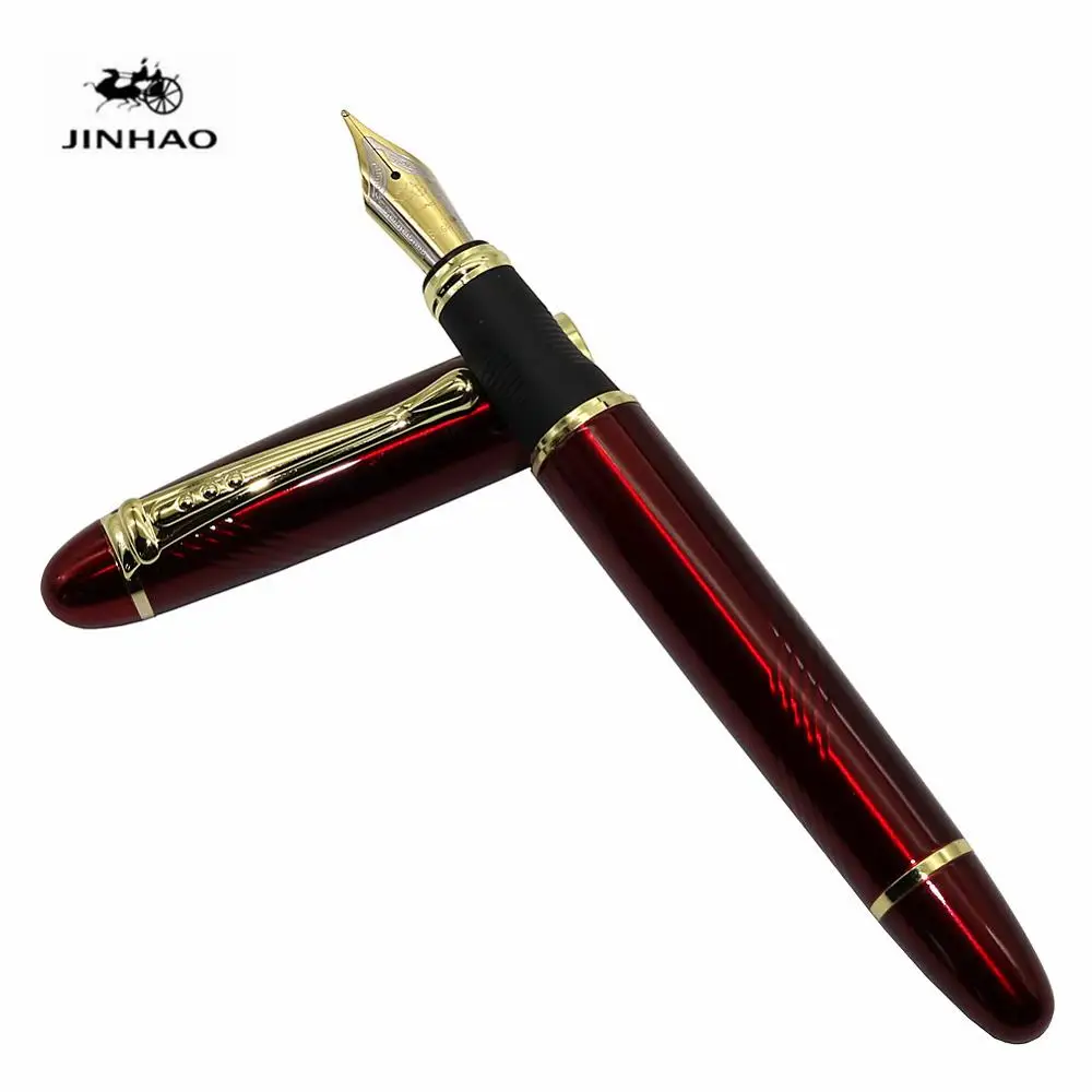 screw red Jinhao X450 самопишущее перо полностью металлический золотой зажим роскошные ручки канцелярские принадлежности для студентов офисные школьные принадлежности - Цвет: screw red