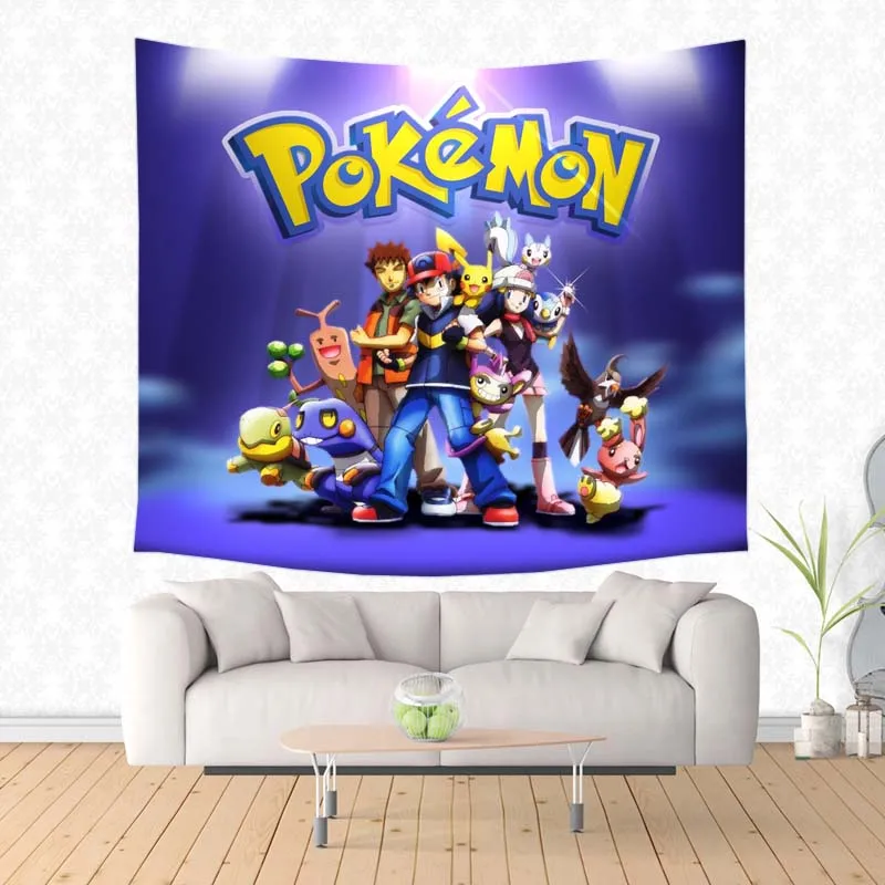 3 Pokemon Go Pattern Wall Hanging Tapestry Custom Beach Towel Polyester Travel Blanket Yoga Shawl Picnic Mat - Цвет: 3