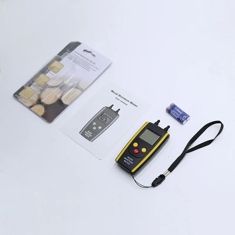 Wood Moisture Meter Digital Moisture Detector Moisture Tester Pin-Type Water Leak Detector Damp Tester Dampness Meter