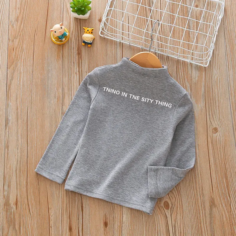 Детские хлопковые футболки для мальчиков и девочек мягкие топы с длинными