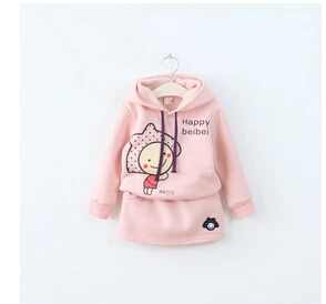 pink Anlencool/детская одежда; платье для девочек; милый красивый комплект из двух предметов; Прямая с фабрики; комплекты для маленьких девочек; пальто+ юбка; одежда для малышей - Цвет: pink