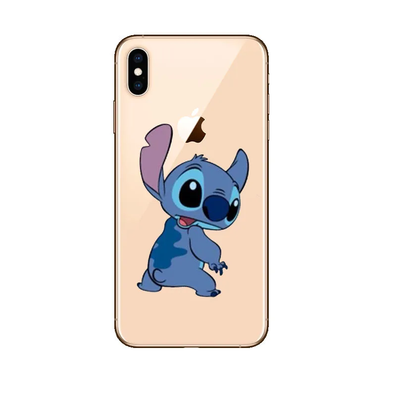 Силиконовый чехол с мультяшным рисунком для iPhone 7 милым стежком 11Pro XS MAX X XR 8 Plus 6 5S SE