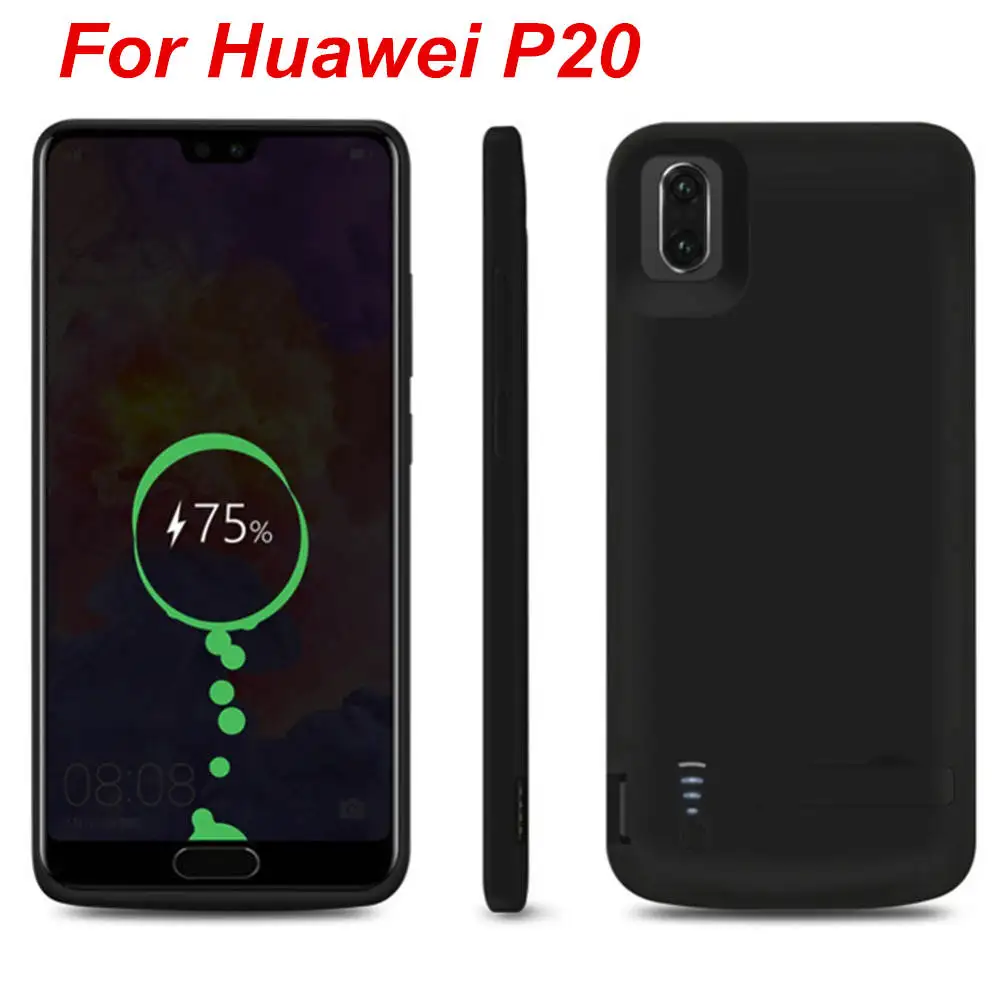 P20 Black 5000 мАч для huawei P20 чехол для батареи запасной аккумулятор зарядное устройство чехол Чехол блок питания банка 6500 мАч для huawei P20 Pro Чехол питания - Цвет: P20 Black