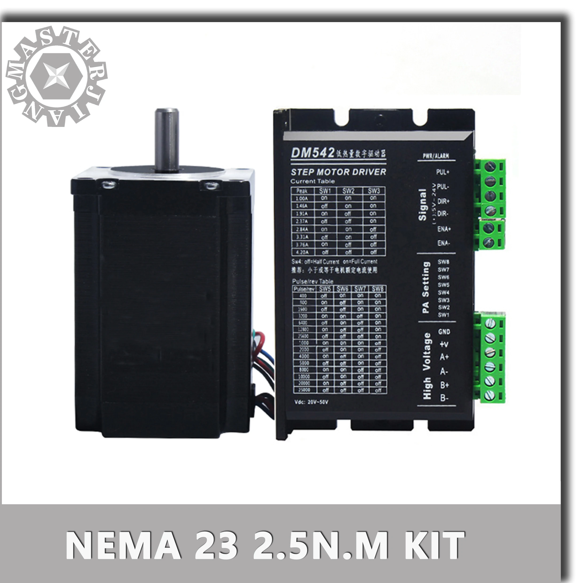 Шаговый двигатель Nema 23 57BYG250D 57 двигателей 2 5 Нм с обновлением TB6600/DM542 драйвер