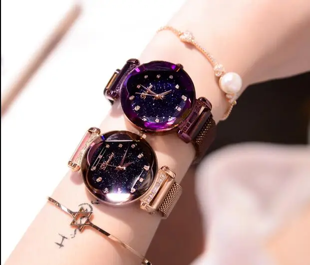 Новинка 2018 женские часы с изображением звездного неба ремешок магнитной пряжкой