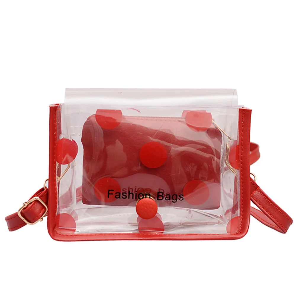 Месседжер сумка почтальона на одной лямке Женская пластиковые прозрачные