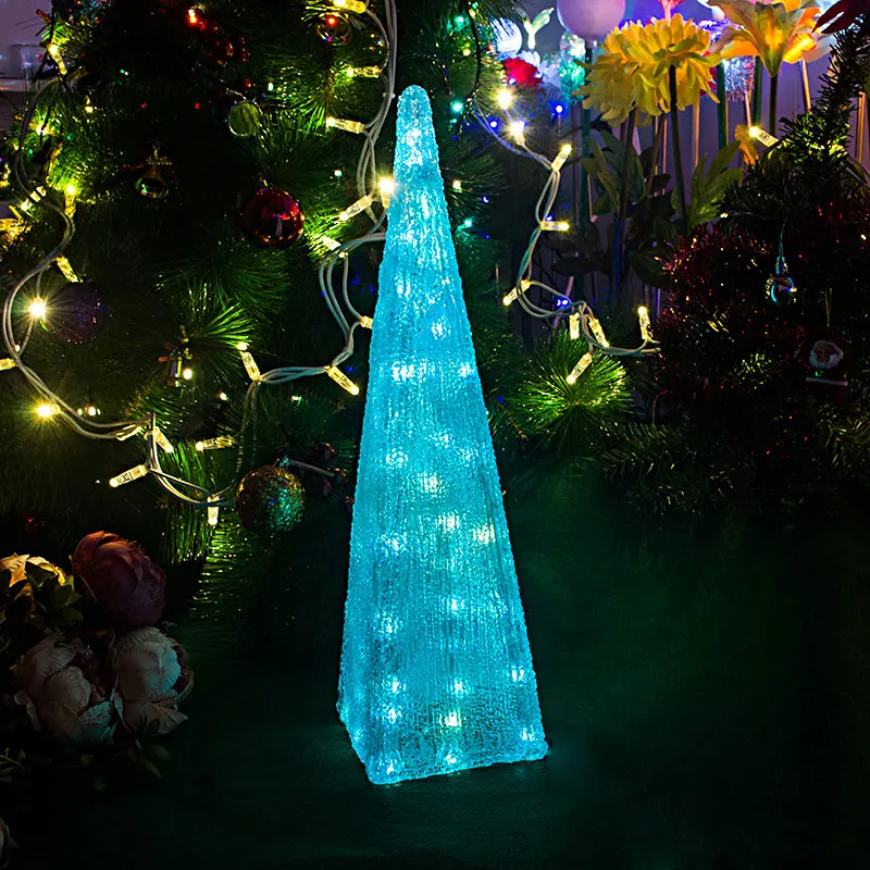 7 цветов авто мигающий фестиваль LED Tower light 51 см высокие Рождественские огни