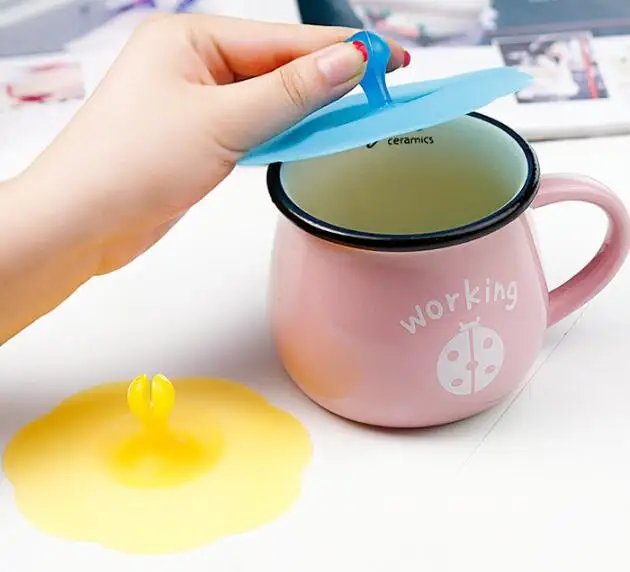 1 шт. силиконовые крышки для стаканов модные креативные Крышка стакана из