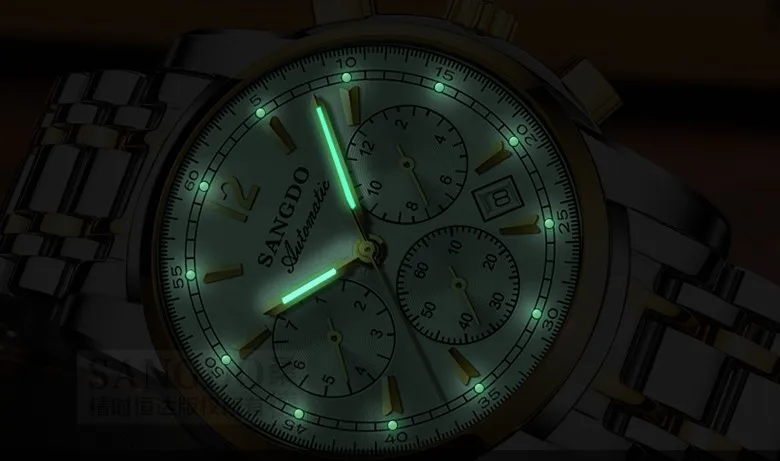 40 мм Sangdo многофункциональные автоматические самобветренные сапфировые