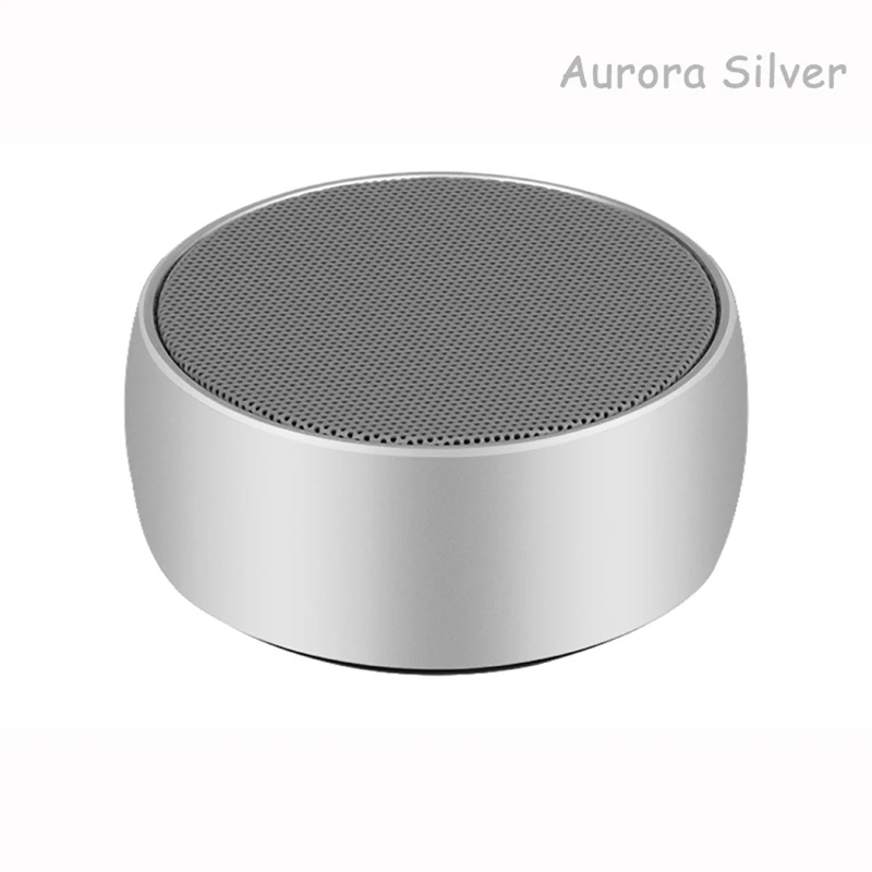 Bdf Новинка металла на 360 градусов вокруг беспроводной bluetooth-динамик мобильного телефона Tablet музыки Поддержка карты памяти USB Sound Box - Цвет: siliver