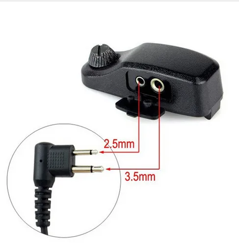 Аудио адаптер для motorola xir p8268 p8200 p8260 xpr6350 6500 dp3600 dgp6150 и т. Д. Рация На 2 контакта 3 5 мм/2