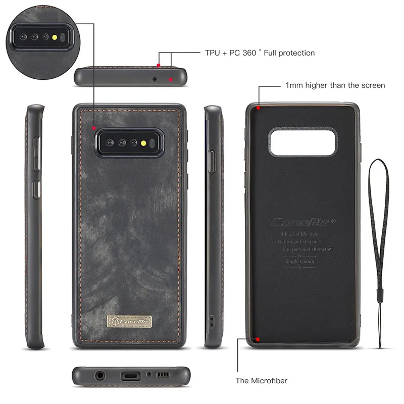 Кожаный чехол для Samsung Galaxy S10 5g кошелек 360 дюймов полный корпус флип-чехол Plus S9 8 с