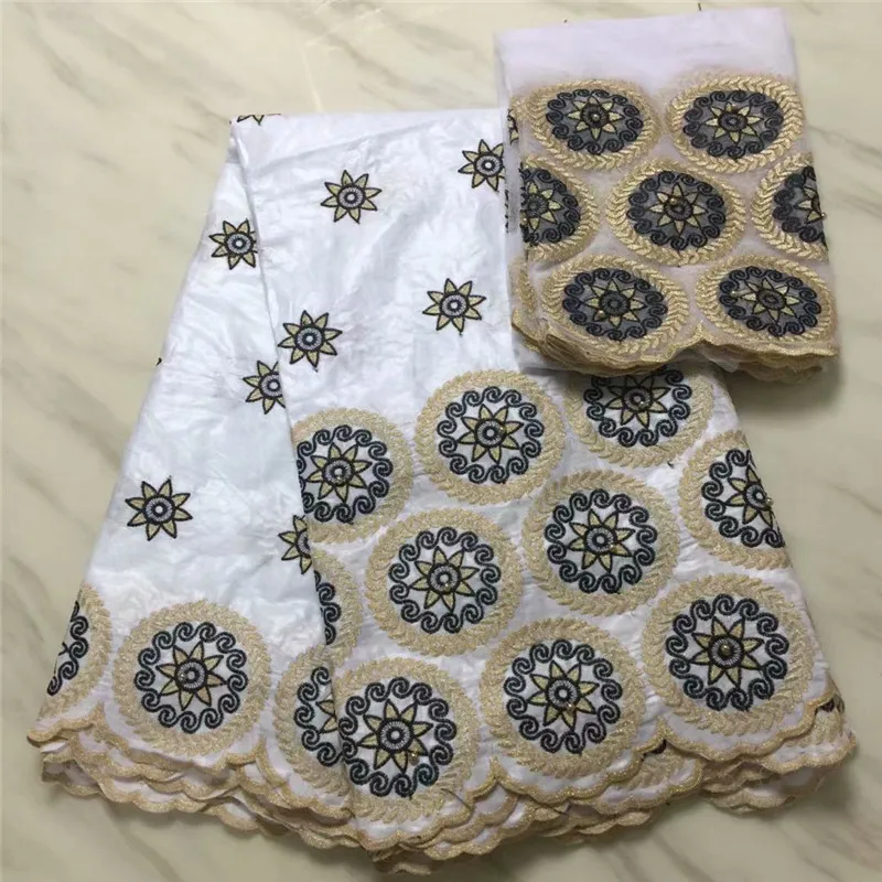 Tissu Африканский 2019 Базен riche getzner высокое качество Бродер с вышивкой Броде для