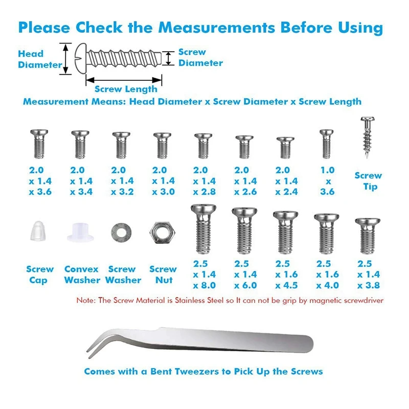 Ассорти размер винты для часов Часы глаз очки ОПТИК Часовщик Ремонт Часть