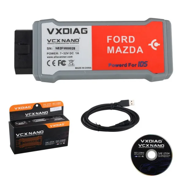 VXDIAG VCX NANO для forford/Mazda 2 в 1 с IDS V97 Plus forford Outcode/Incode калькулятор + SW Dongle 2000