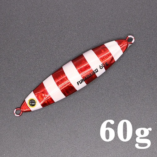 60g-Glow Red Casfun медленная приманка для джига на суше, медленная блесна, литая широкая микро приманка для джигинга, светящаяся приманка Leurre Peche, 1 шт., 10 г, 15 г, 20 г, 30 г, 40 г, 60 г - Цвет: 60g-Glow Red