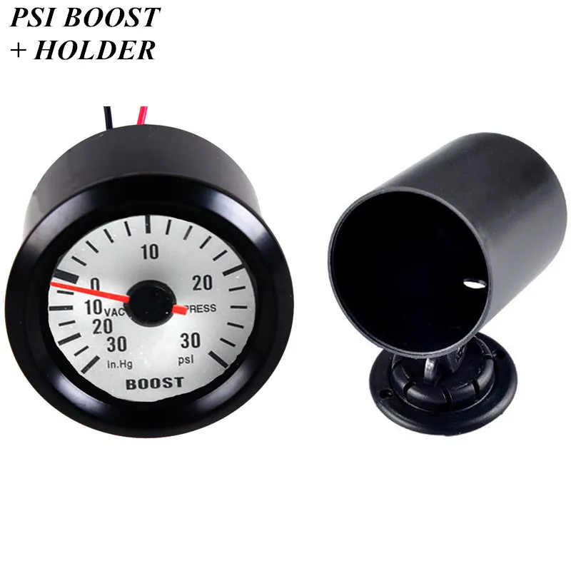 EE Поддержка 2 &quot52 мм черный корпус белый Экран Автомобильные часы циферблаты