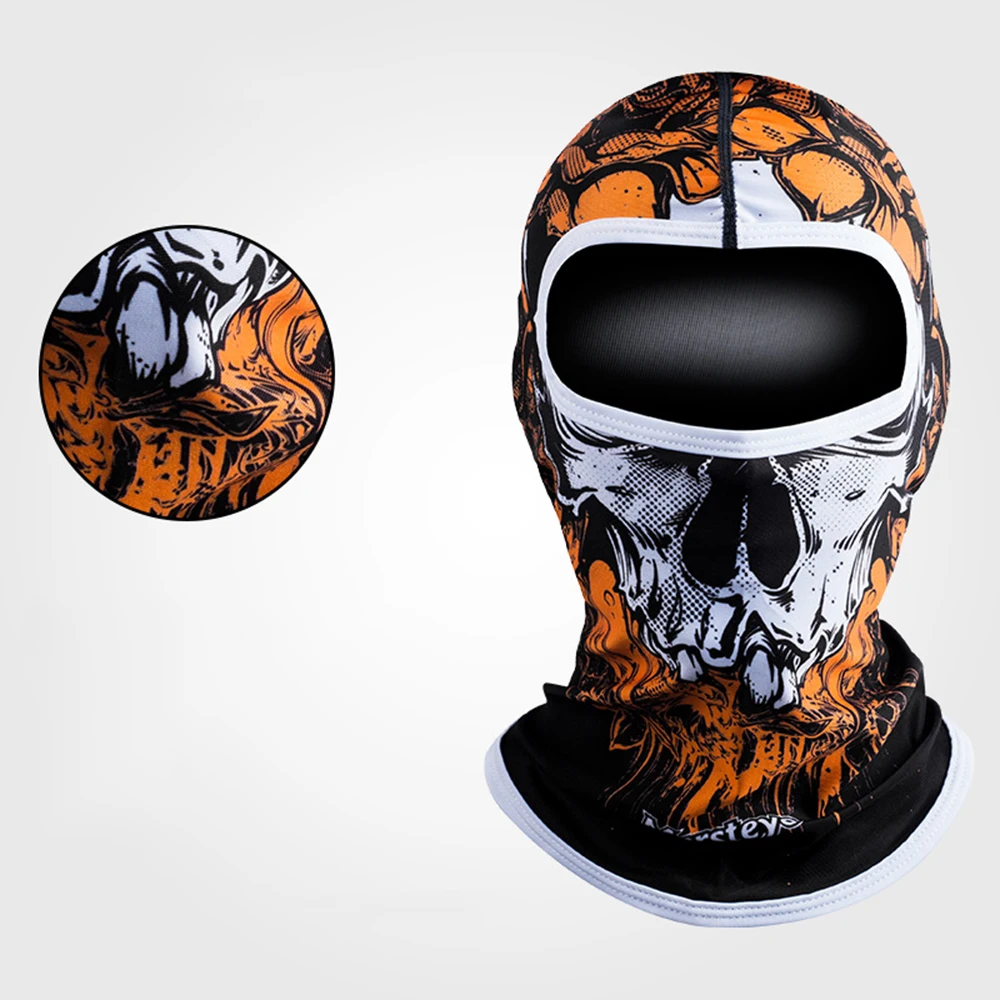 Skull Мотоциклетная Балаклава летняя ледяная шелковая маска для лица мото дышащий головной убор быстросохнущие маски для лица маска для шеи из лайкры и флиса с черепом - Цвет: Skull